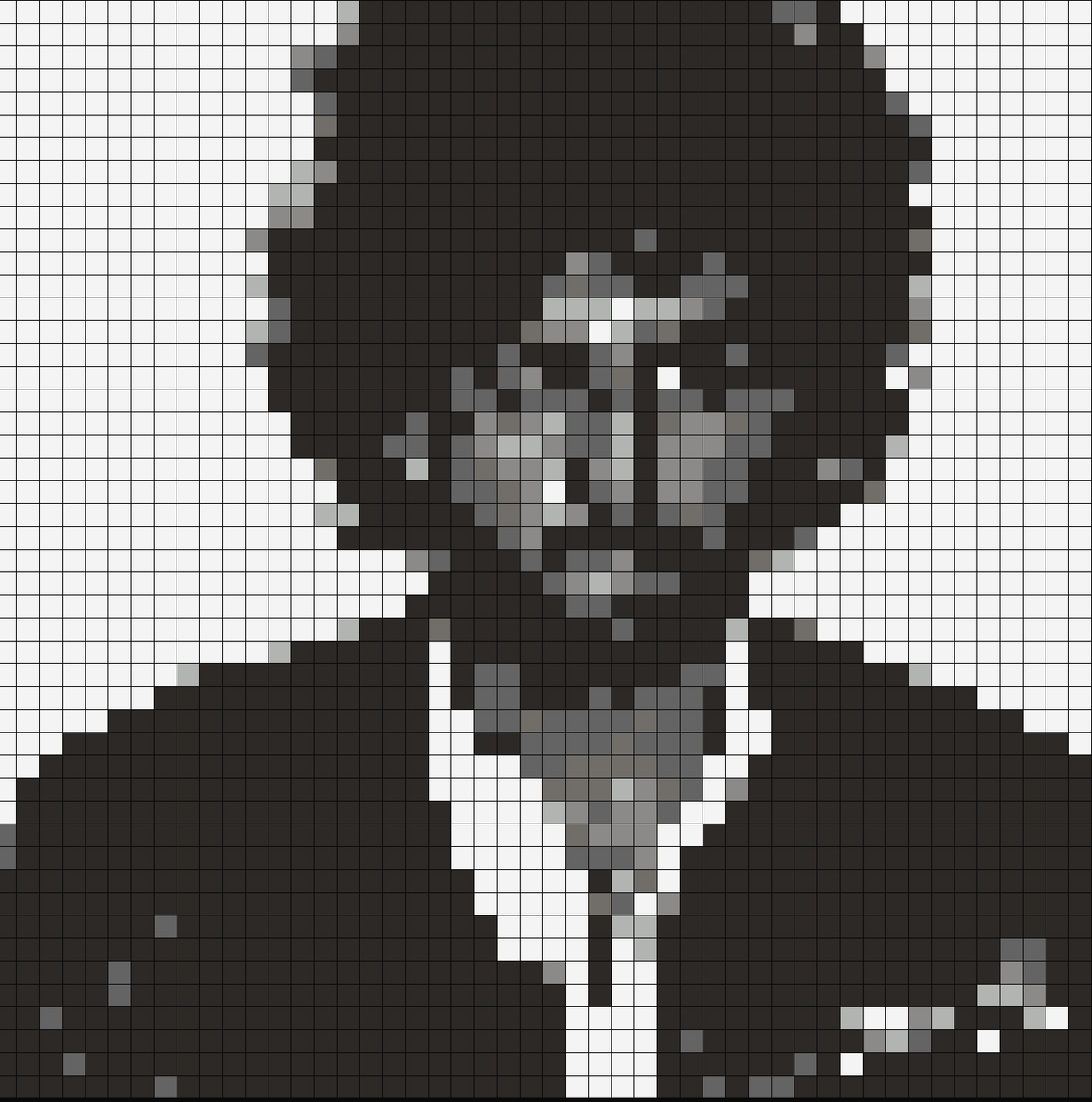 Example image converted into a brick art design